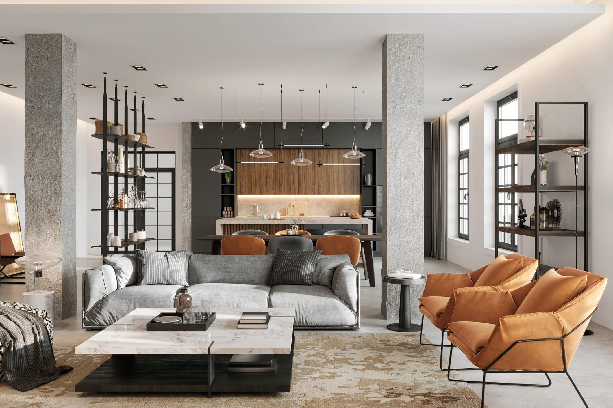 otimizar espaço ambientes integrados sala e cozinha