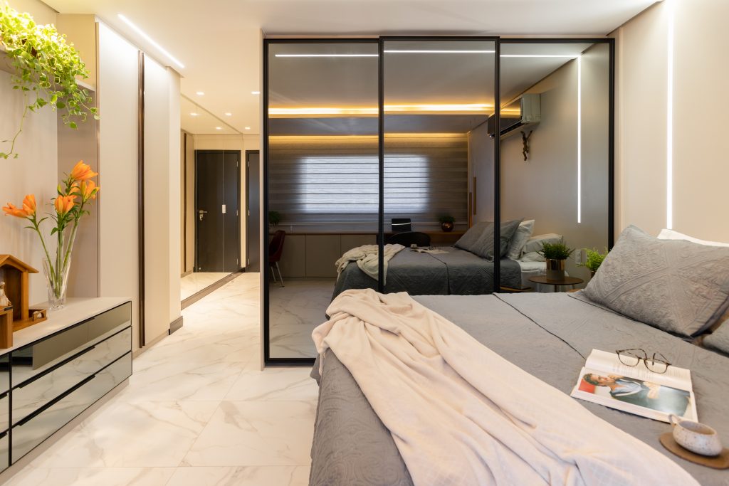 quarto com closet e penteadeira