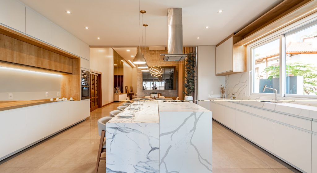 Bancada de cozinha - contemporânea - cores neutras