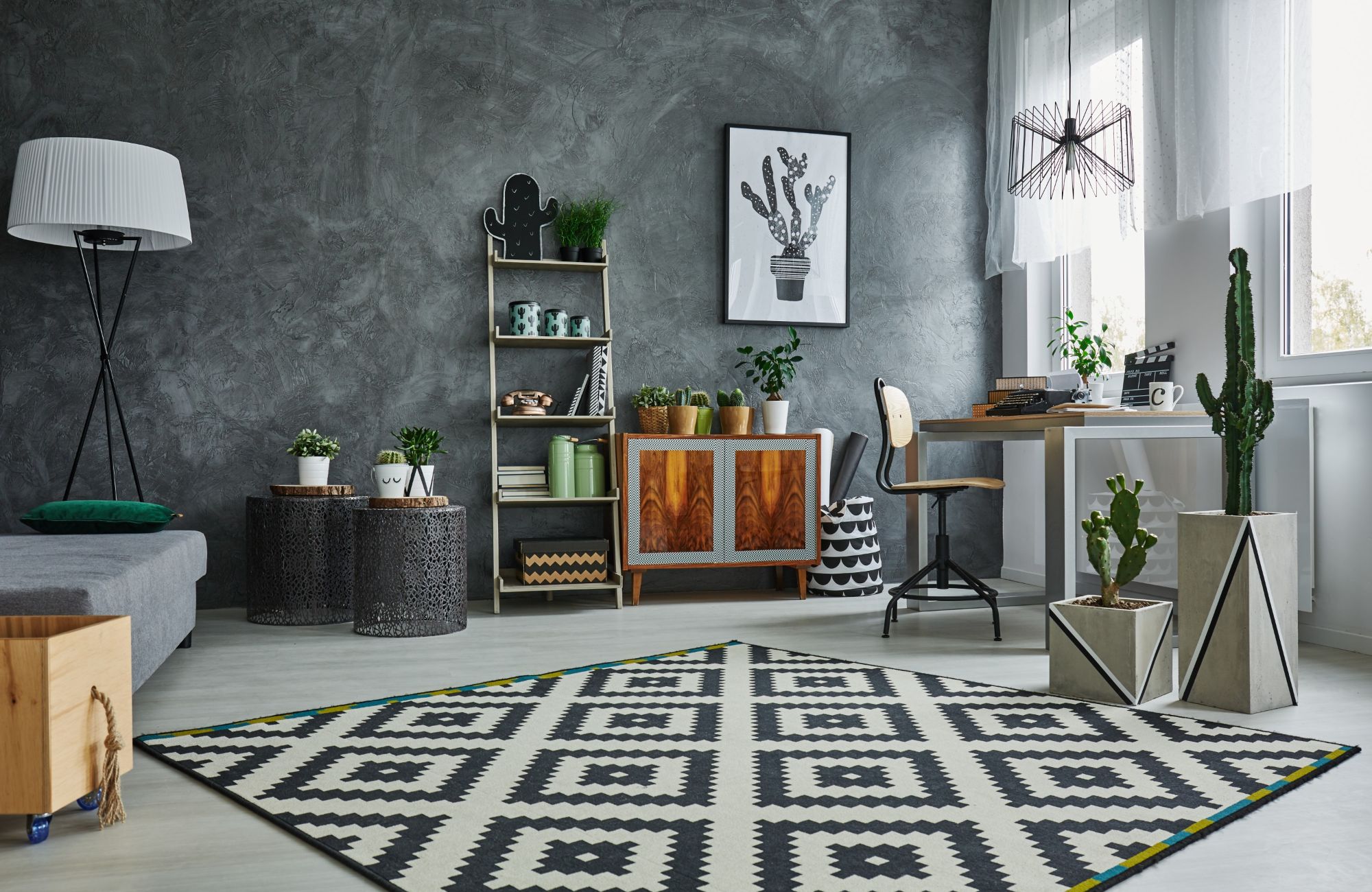 parede cimento queimado