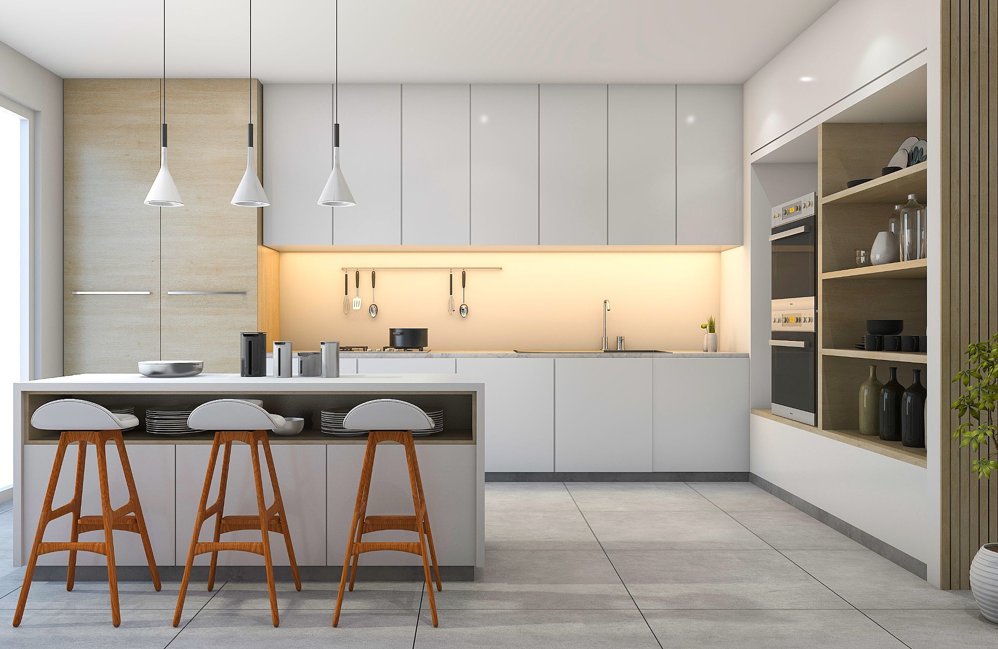 móveis brancos cozinha