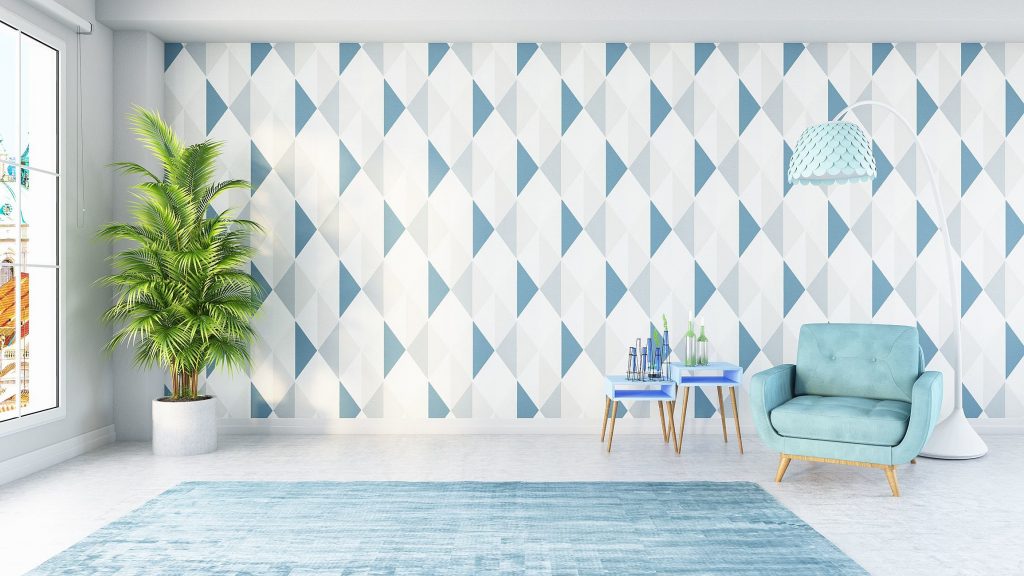 decoração com papel de parede