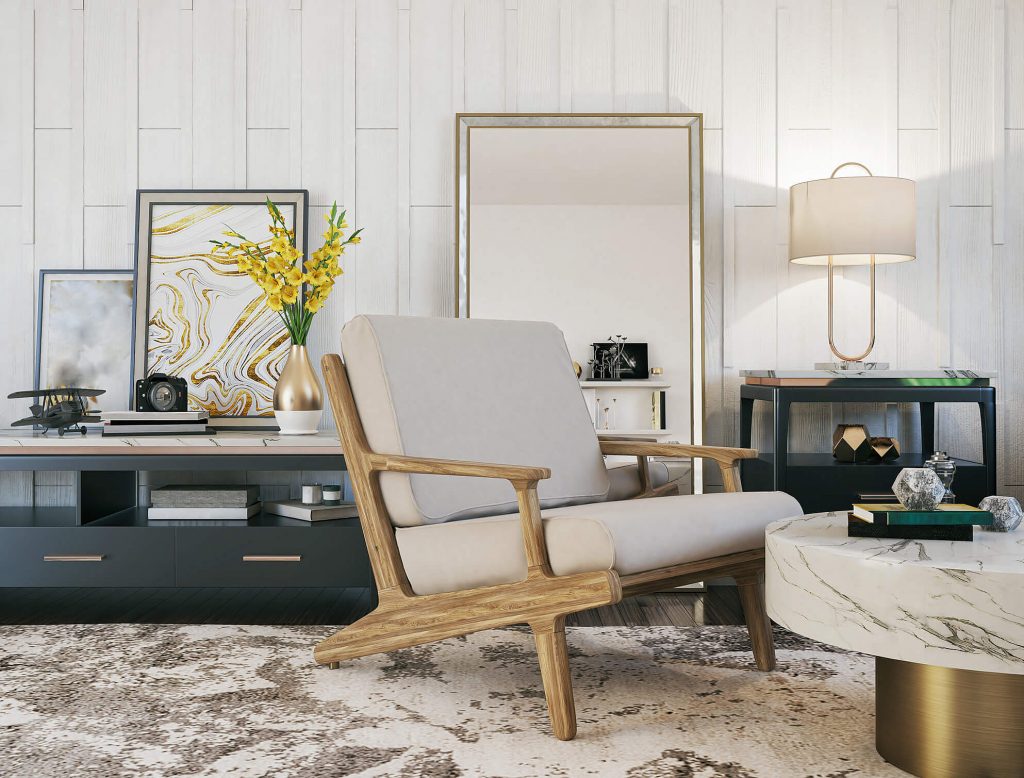 dourado na decoração